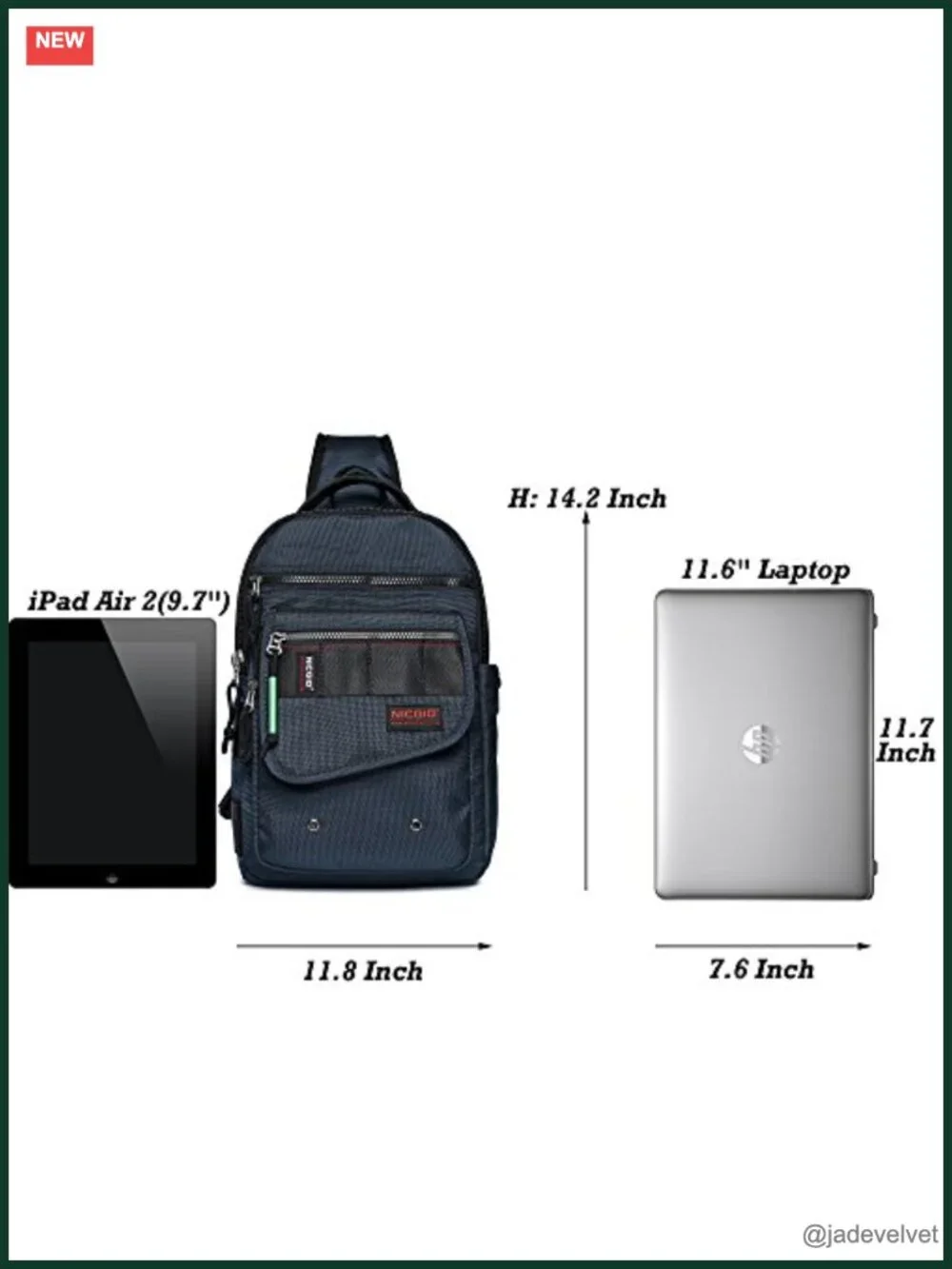 Sling Bag Crossbody Chest Backpack Travel Daypack Nylon